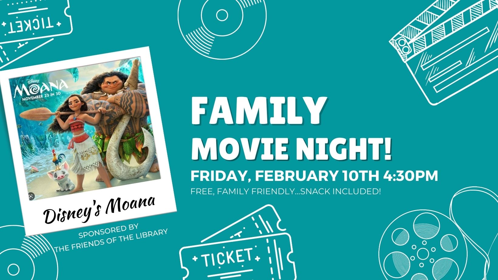 Family Movie Night New Glarus Public Library